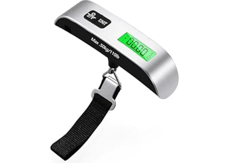 Blendura , Bilancia Valigia Da Viaggio Digitale Pesa Misura Della Tempera Unisex, Grigio (Grey), Pesavaligie Portatile Casa 110 lb…