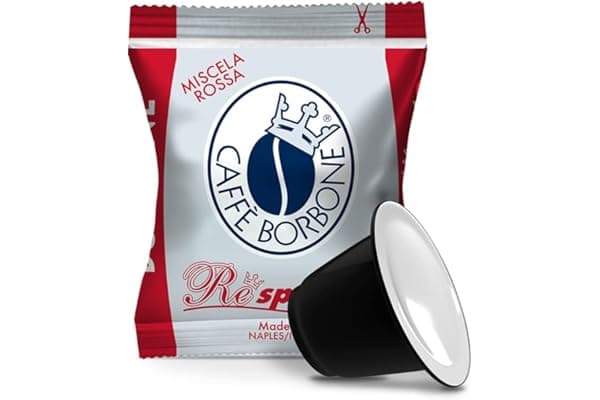 Caffè Borbone Respresso, Miscela Rossa - 100 Capsule - Compatibili con le Macchine ad uso domestico Nespresso*