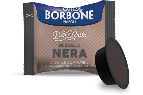 CAFFÈ BORBONE Don Carlo, Miscela Nera - 50 Capsule - Compatibili con le Macchine ad uso domestico Lavazza A Modo Mio