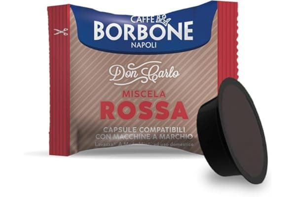 Caffè Borbone Don Carlo, Miscela Rossa - 100 Capsule - Compatibili con le Macchine ad uso domestico Lavazza* A Modo Mio*