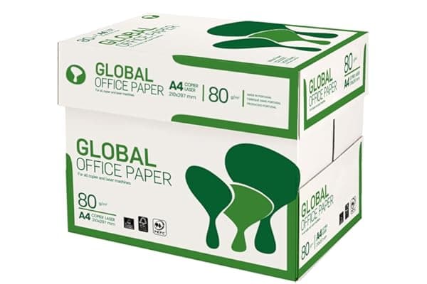 GLOBAL OFFICE PAPER carta A4 per stampante - 80gr - confezione da 5 risme da 500 fogli l'una -Tot 2.500 fogli - Cartiera Navigator - Ideale per tutte le stampanti e fotocopiatrici - Bianco