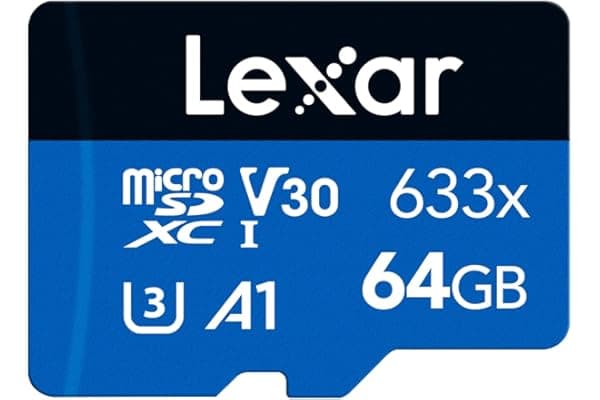 Lexar Scheda Micro SD 64 GB, Scheda di Memoria microSDXC UHS-I Senza Adattatore SD, Fino a 100 MB/s in Lettura, A1, C10, U3, V30, Scheda TF per Smartphone/Tablet/Telecamera