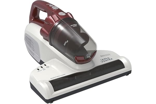 Hoover Ultra Vortex MBC500UV 011 Battimaterasso con Luce UV-C, 500W, 0,3 L, Antiacaro, Antibatterica, Rimuove Allergeni e Polvere, 3 Programmi, Rosso