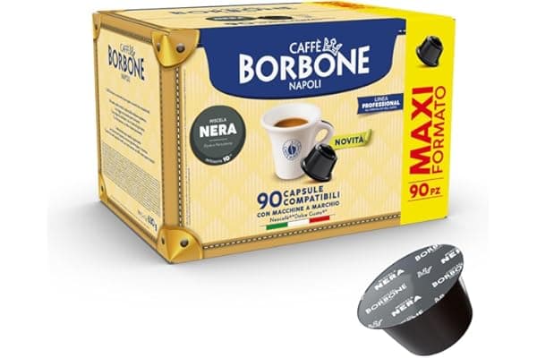 Caffè Borbone Miscela Nera - 90 capsule - Compatibili con le Macchine a marchio Nescafè® Dolce Gusto®