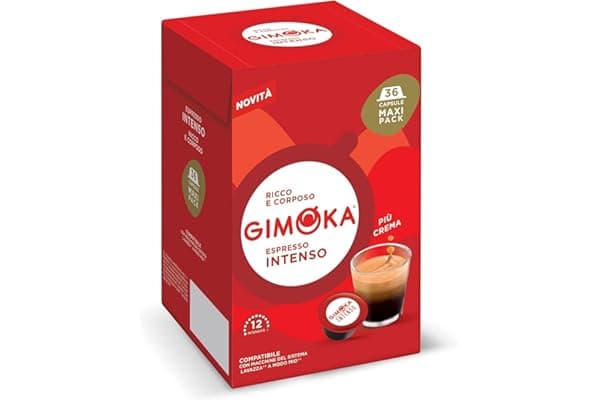 Gimoka - Compatibile Per Lavazza - A Modo Mio - 144 Capsule - Gusto INTENSO - Intensità 12 - Made In Italy