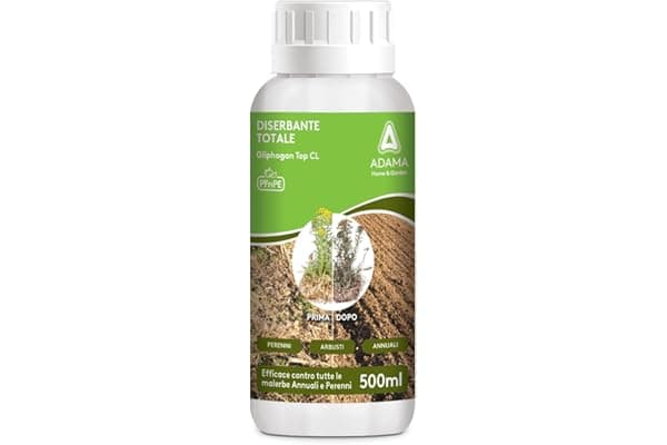 adama DISERBANTE Totale ERBICIDA GLIFOSATE SISTEMICO 1 lt (2 x 500 ml)