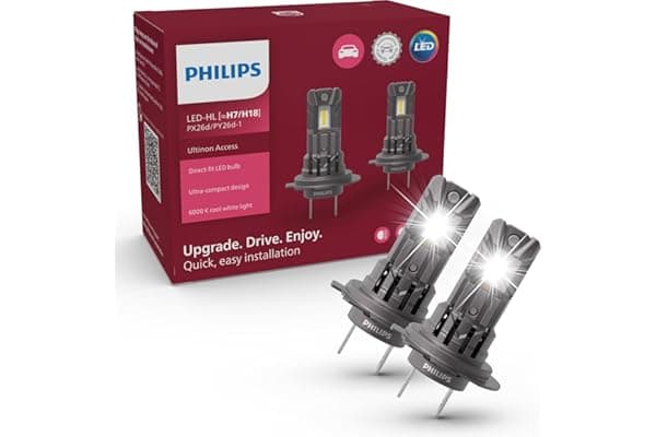 Philips Ultinon Access LED lampadina fari auto (H7), ultra-compact direct-fit, +80%, 6.000K, set di 2