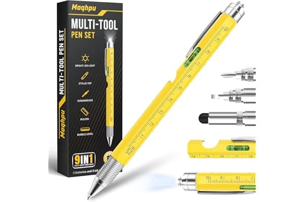 Maqhpu Festa del Papa Idee Regalo, Regalo Uomo, Penna Regalo Multifunzione 9 in 1, Regalo Festa del Papà, Gadget Idee Regalo Uomo Originale, Idee Regalo Pasqua, Regali per la Festa del Papa/Nonno/Lui