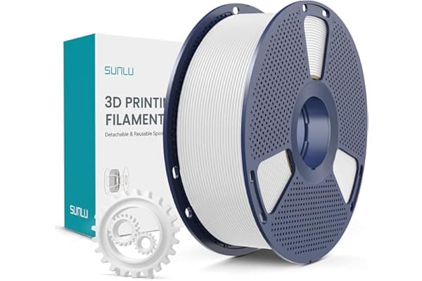 SUNLU PLA+ Filamento 1,75mm, Maggiore Durata e alta Resistenza, Filamento per Stampante 3D PLA Plus per Stampanti 3D FDM, Bobina da 1KG, pla+ Bianco