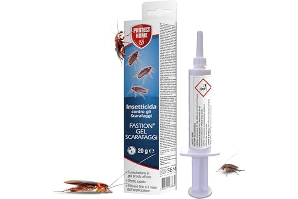 Protect Home Fastion Gel Scarafaggi, Insetticida gel pronto all’uso, Veleno scarafaggi, Efficace Elimina l’intera colonia in breve tempo, Azione per ingestione. Ambienti interni. 20g