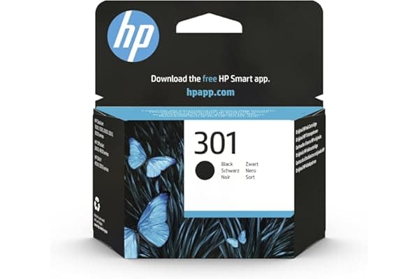 HP 301 Nero, CH561EE, Cartuccia Originale da 170 Pagine, Compatibili con Stampanti DeskJet 1000, 1050 1500, 2000, 2050, 2500, 3000, 3050, Envy 4500,5500, OfficeJet 260, 4600