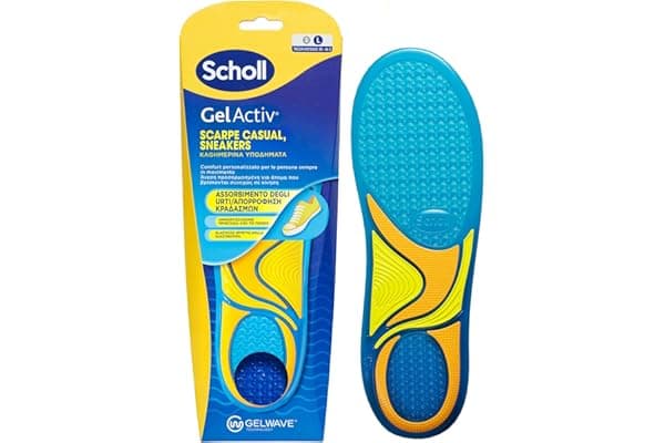 Dr. Scholl's Solette GelActiv Scarpe Casual e Sneakers, Solette in Memory Foam con Tecnologia GelWave Ammortizzante, Comfort per Piedi Comodi Tutto il Giorno, Taglia 40-46.5, Ritagliabili