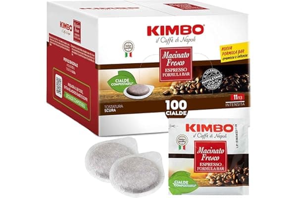 Kimbo Cialde Caffè Compostabili ESE - 100 Cialde - Macinato Fresco