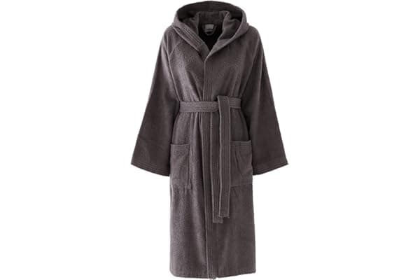 Bassetti Accappatoio Con Cappuccio, 100% Cotone, Adulto Uomo Donna Unisex, In Spugna Morbido Assorbente Resistente E Lavabile In Lavatrice