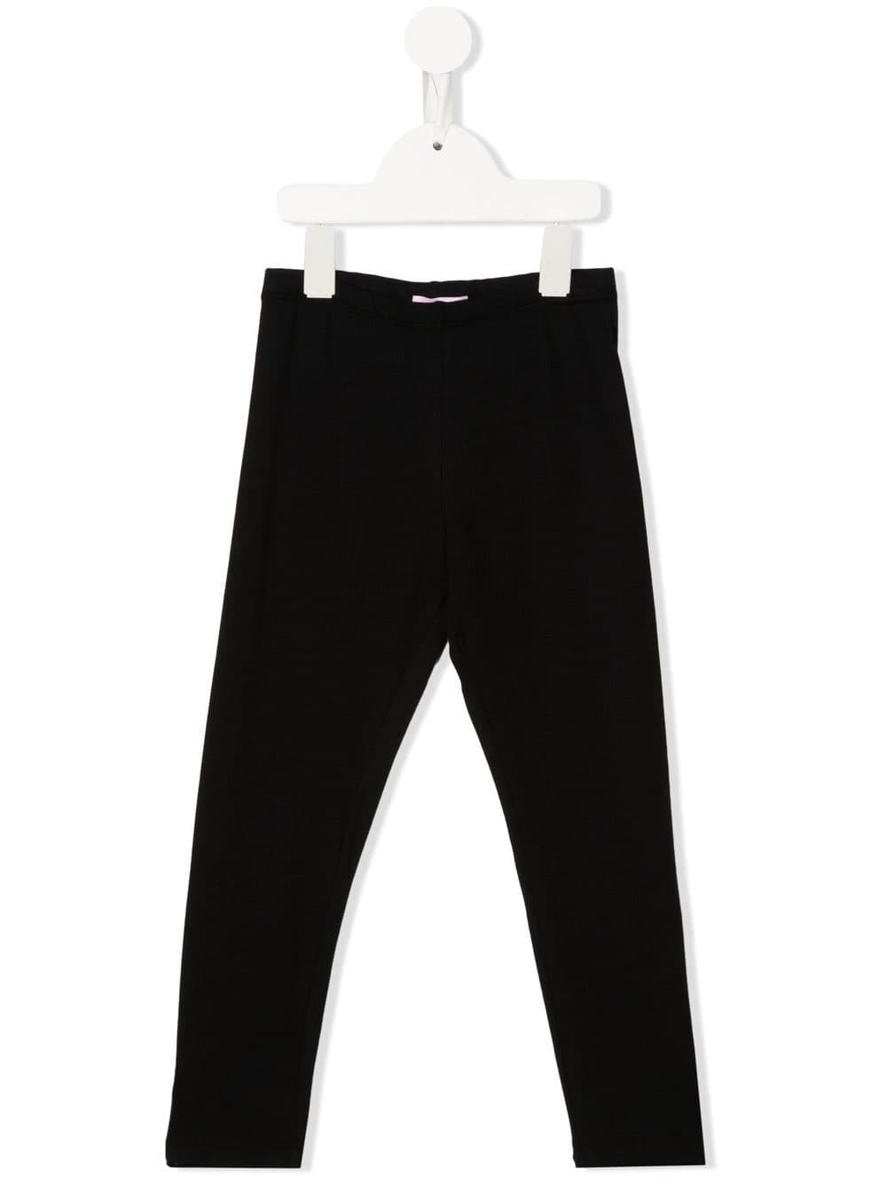 Leggings bambina classico nero con logo