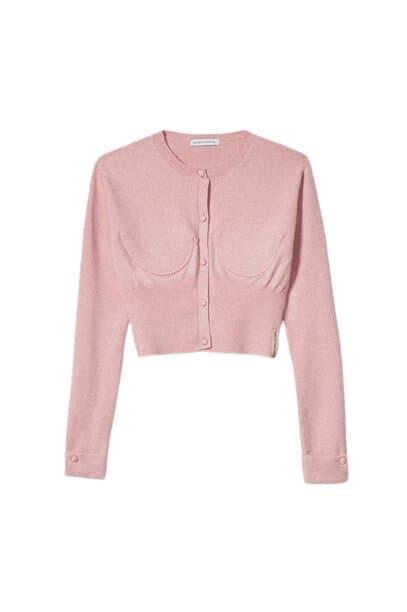 Cardigan donna rosa