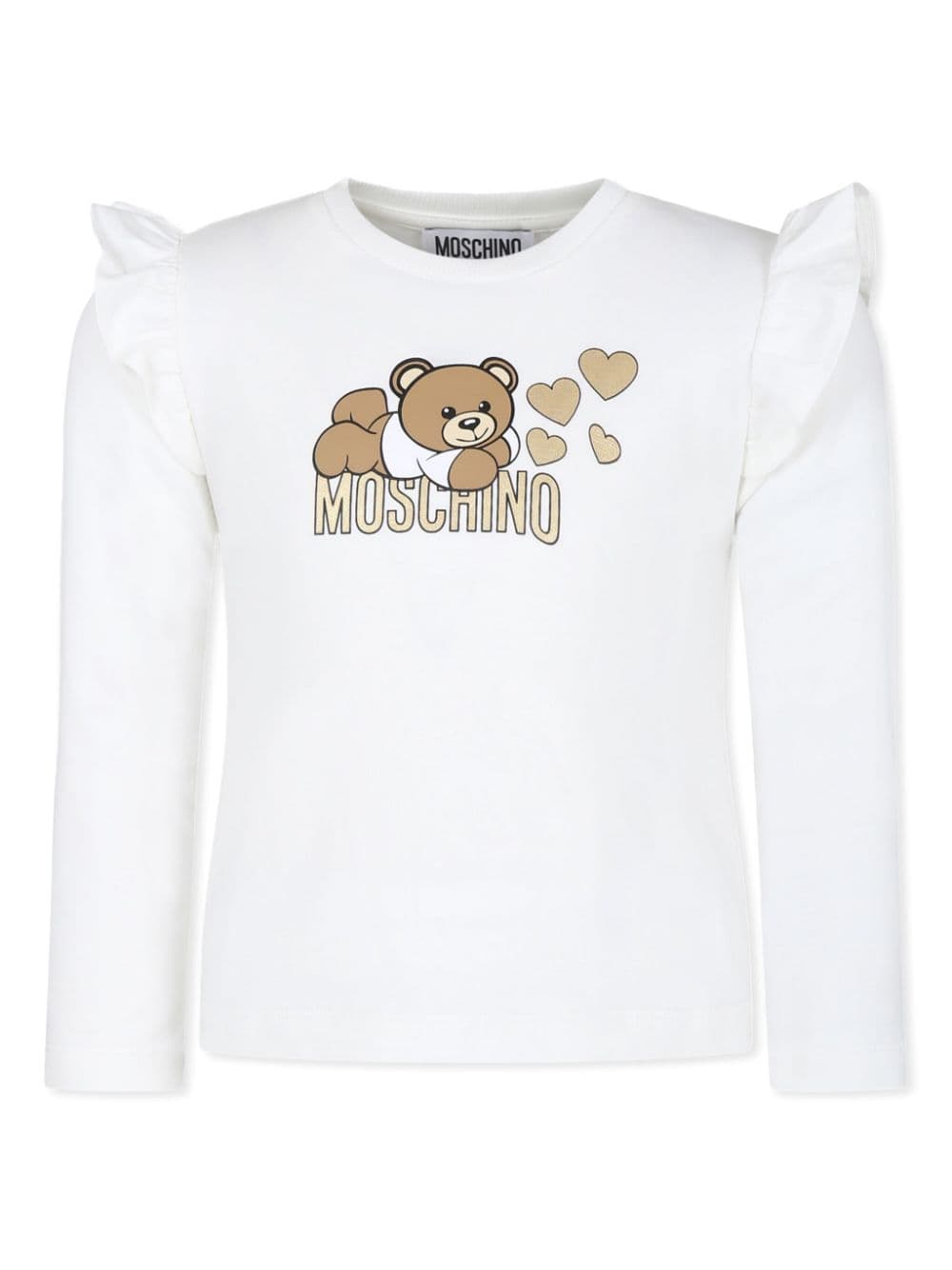 T-shirt bambina maniche lunghe orso