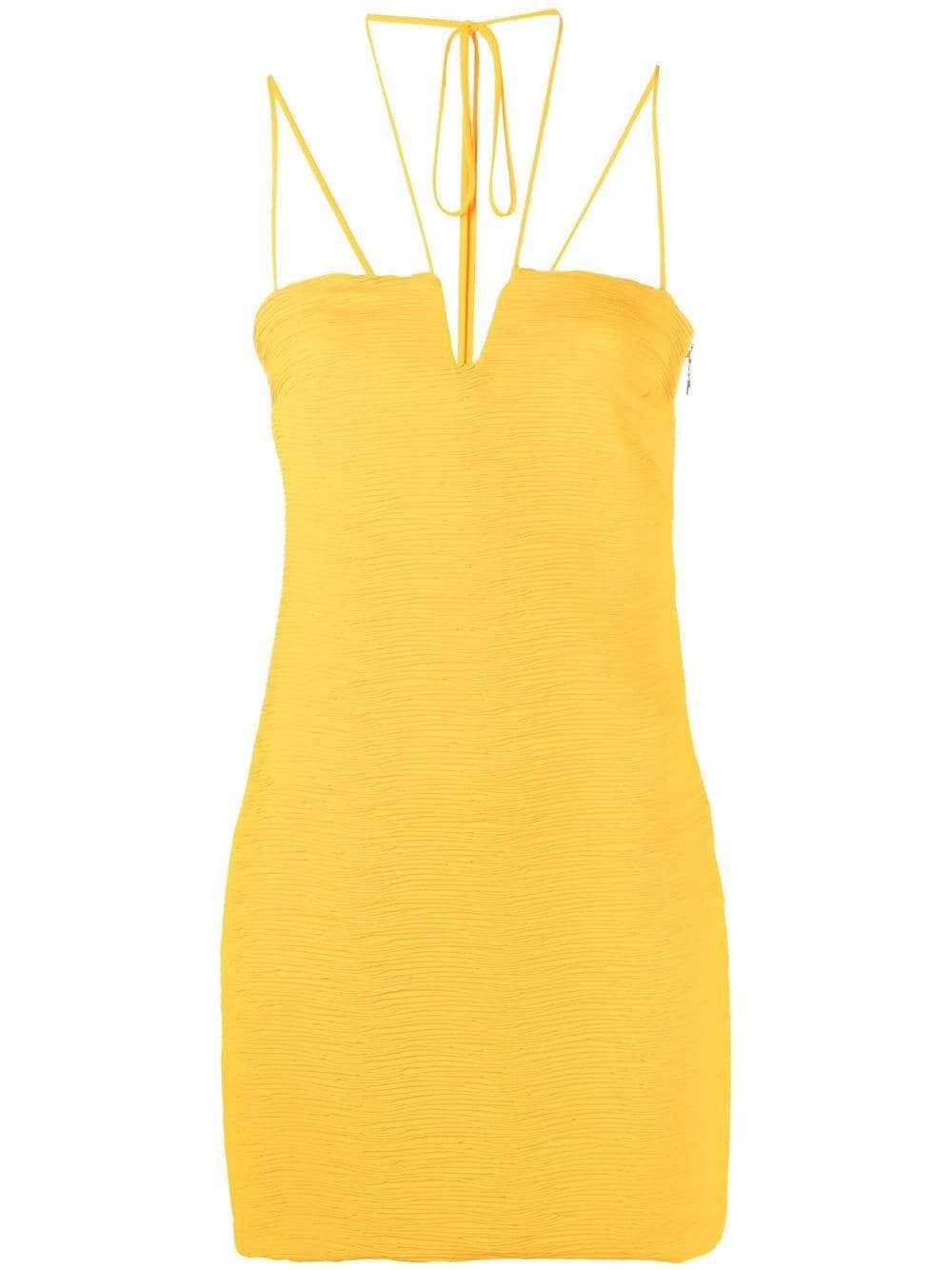 Tubino mini in georgette arancio